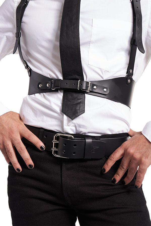 MISTER B SLING LEDER HARNESS SCHWARZ